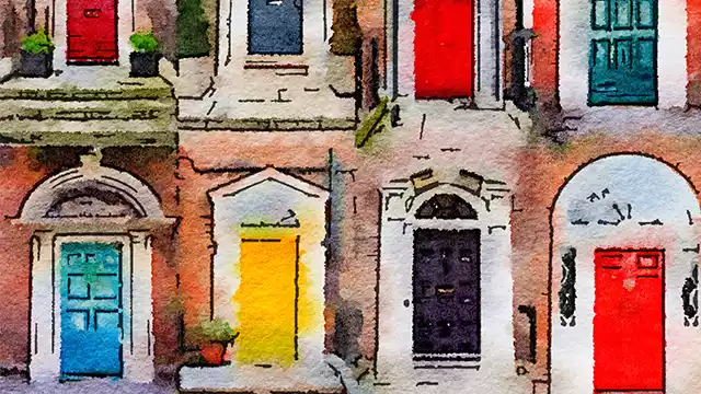 Dublin Doors Aquarel